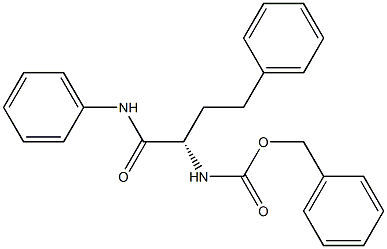 (-)-[(S)-3-Phenyl-1-(phenylcarbamoyl)propyl]carbamic acid benzyl ester Struktur