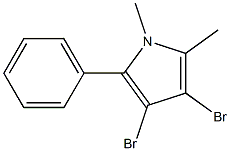 3,4-Dibromo-1,2-dimethyl-5-phenyl-1H-pyrrole Structure