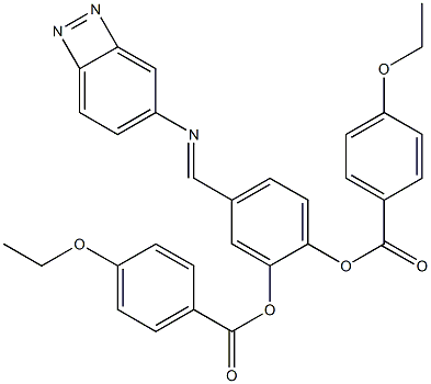 ビス[4-エトキシ安息香酸]4-[(アゾベンゼン-4-イル)イミノメチル]-1,2-フェニレン 化学構造式