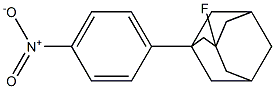 1-(4-ニトロフェニル)-3-(フルオロ)アダマンタン 化学構造式
