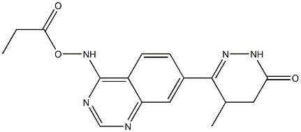 4,5-Dihydro-5-methyl-6-(4-propanoyloxyaminoquinazolin-7-yl)pyridazin-3(2H)-one|