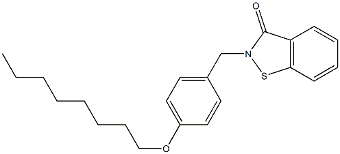 2-[4-(Octyloxy)benzyl]-1,2-benzisothiazol-3(2H)-one Structure