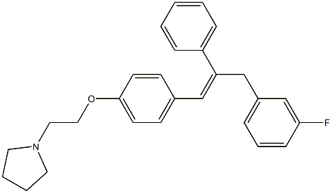 1-[2-[4-[3-(3-Fluorophenyl)-2-phenyl-1-propenyl]phenoxy]ethyl]pyrrolidine|