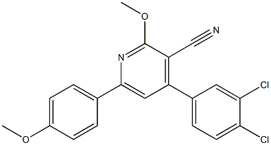 4-(3,4-Dichlorophenyl)-6-(4-methoxyphenyl)-2-methoxypyridine-3-carbonitrile 结构式