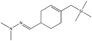 4-Trimethylsilylmethyl-3-cyclohexene-1-carbaldehyde dimethyl hydrazone Structure