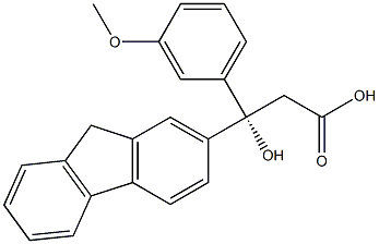 (R)-3-Hydroxy-3-(3-methoxyphenyl)-3-(9H-fluoren-2-yl)propanoic acid Structure