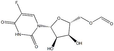 5-Fluoro-5'-O-formyluridine 结构式