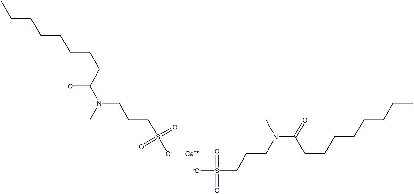 Bis[3-(N-nonanoyl-N-methylamino)-1-propanesulfonic acid]calcium salt Structure