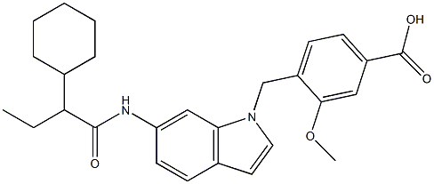 4-[6-(2-Cyclohexylbutyryl)amino-1H-indol-1-ylmethyl]-3-methoxybenzoic acid