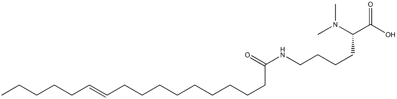N6-(11-ヘプタデセノイル)-N2,N2-ジメチルリシン 化学構造式