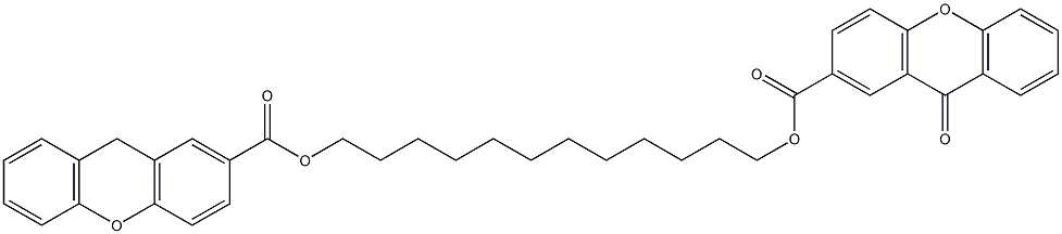 9-Oxo[2,2'-[(dodecane-1,12-diyl)bis(oxycarbonyl)]bis[9H-xanthene]] Struktur