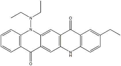 5-(Diethylamino)-9-ethyl-5,12-dihydroquino[2,3-b]acridine-7,14-dione,,结构式