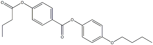 p-Butanoyloxybenzoic acid p-butoxyphenyl ester Structure