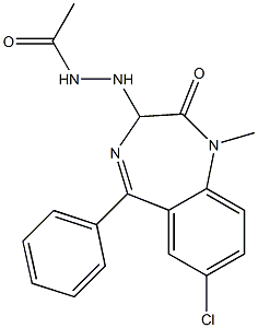 1-Methyl-7-chloro-5-phenyl-3-(2-acetylhydrazino)-2,3-dihydro-1H-1,4-benzodiazepin-2-one