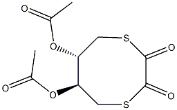 (6S,7S)-6,7-ビス(アセチルオキシ)-1,4-ジチオカン-2,3-ジオン 化学構造式