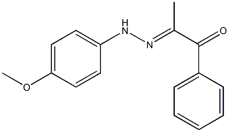 1-Phenyl-2-[2-(4-methoxyphenyl)hydrazono]-1-propanone Struktur