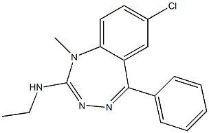 7-Chloro-1-methyl-5-phenyl-2-ethylamino-1H-1,3,4-benzotriazepine