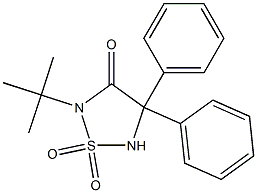 2-tert-Butyl-4,4-diphenyl-4,5-dihydro-1,2,5-thiadiazole-3(2H)-one 1,1-dioxide Structure