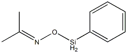 (イソプロピリデンアミノオキシ)フェニルシラン 化学構造式