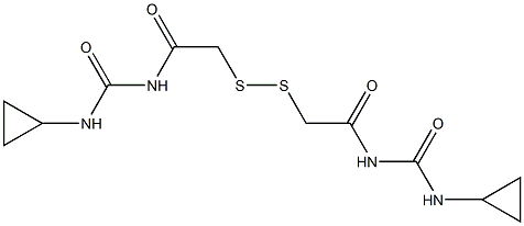 1,1'-(Dithiobismethylenebiscarbonyl)bis[3-cyclopropylurea] Struktur