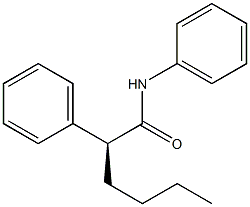 [S,(+)]-2,N-Diphenylhexanamide Struktur