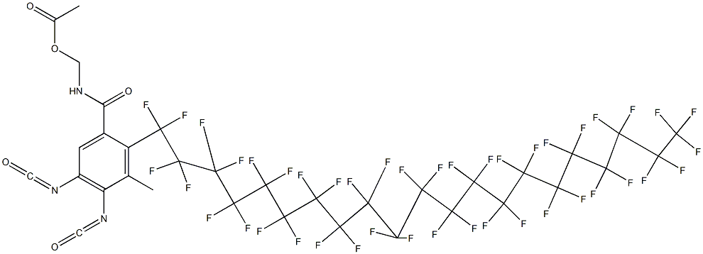 N-(Acetyloxymethyl)-2-(tritetracontafluorohenicosyl)-4,5-diisocyanato-3-methylbenzamide Structure