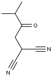 2-(3-メチル-2-オキソブチル)プロパンジニトリル 化学構造式