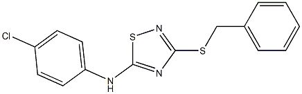 3-ベンジルチオ-5-(4-クロロフェニル)アミノ-1,2,4-チアジアゾール 化学構造式