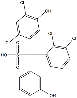 (2,3-Dichlorophenyl)(2,4-dichloro-5-hydroxyphenyl)(3-hydroxyphenyl)methanesulfonic acid Structure
