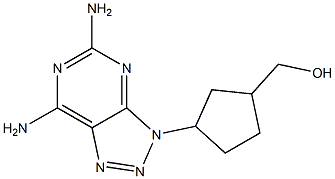 5,7-Diamino-3-(3-hydroxymethylcyclopentyl)-3H-1,2,3-triazolo[4,5-d]pyrimidine Structure