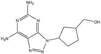 5,7-Diamino-3-(3-hydroxymethylcyclopentyl)-3H-1,2,3-triazolo[4,5-d]pyrimidine Struktur