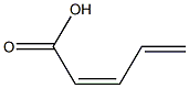 (Z)-2,4-Pentadienoic acid,,结构式