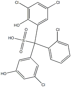 (2-Chlorophenyl)(3-chloro-5-hydroxyphenyl)(3,5-dichloro-2-hydroxyphenyl)methanesulfonic acid