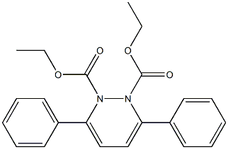 3,6-ジフェニル-1,2-ジヒドロピリダジン-1,2-ジカルボン酸ジエチル 化学構造式