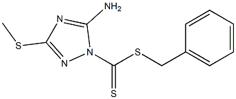 5-Amino-3-(methylthio)-1H-1,2,4-triazole-1-dithiocarboxylic acid benzyl ester Structure