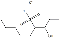 3-Hydroxynonane-4-sulfonic acid potassium salt,,结构式