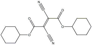 (E)-2,3-ジシアノ-2-ブテン二酸ジシクロヘキシル 化学構造式