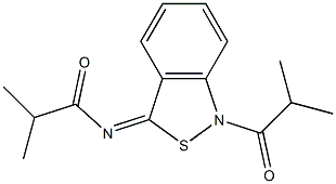 1-イソブチリル-3(1H)-イソブチリルイミノ-2,1-ベンゾイソチアゾール 化学構造式