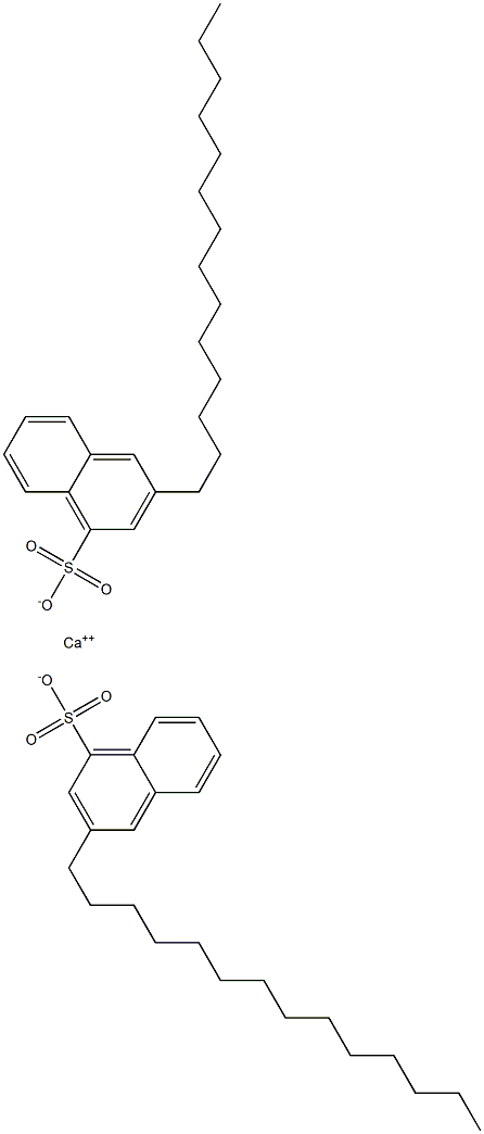 Bis(3-tetradecyl-1-naphthalenesulfonic acid)calcium salt Structure