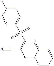 2-[(4-Methylphenyl)sulfonyl]quinoxaline-3-carbonitrile 结构式