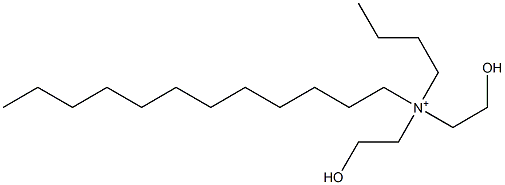 N-Butyl-N,N-bis(2-hydroxyethyl)-1-dodecanaminium 结构式