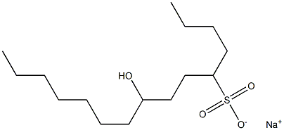 8-Hydroxypentadecane-5-sulfonic acid sodium salt Struktur