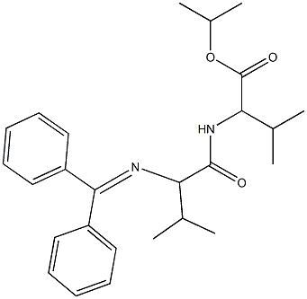2-[2-[(ジフェニルメチレン)アミノ]-3-メチルブチリルアミノ]-3-メチルブタン酸イソプロピル 化学構造式