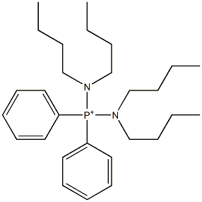 ジフェニルビス(ジブチルアミノ)ホスホニウム 化学構造式