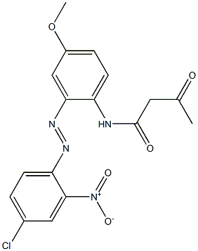 2-Acetyl-2'-(4-chloro-2-nitrophenylazo)-4'-methoxyacetanilide Structure