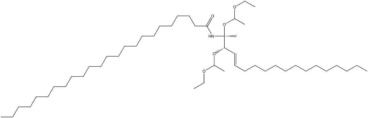 N-[(1S,2S)-1-(1-Ethoxyethoxy)methyl-2-(1-ethoxyethoxy)-3-heptadecenyl]tetracosanamide Struktur