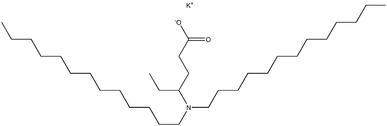 4-(ジトリデシルアミノ)ヘキサン酸カリウム 化学構造式