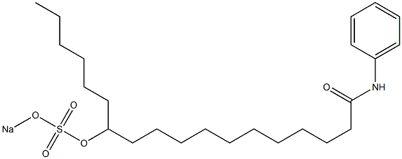 12-(Sodiosulfo)oxy-N-phenyloctadecanamide Structure