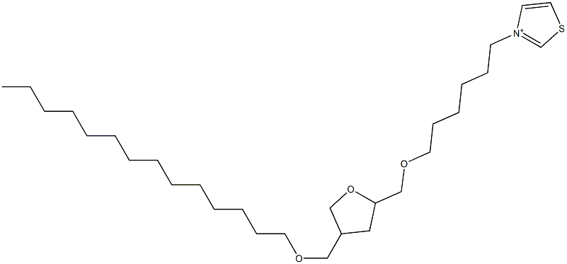 3-[6-[[Tetrahydro-4-tetradecyloxymethylfuran]-2-ylmethoxy]hexyl]thiazolium