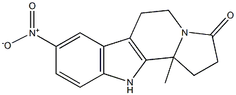 1,2,5,6,11,11b-Hexahydro-8-nitro-11b-methyl-3H-indolizino[8,7-b]indol-3-one 结构式